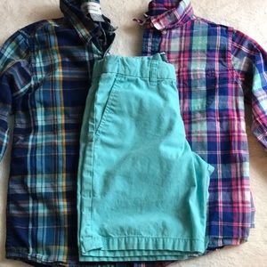 Janie & Jack, old navy button downs & polo shorts!